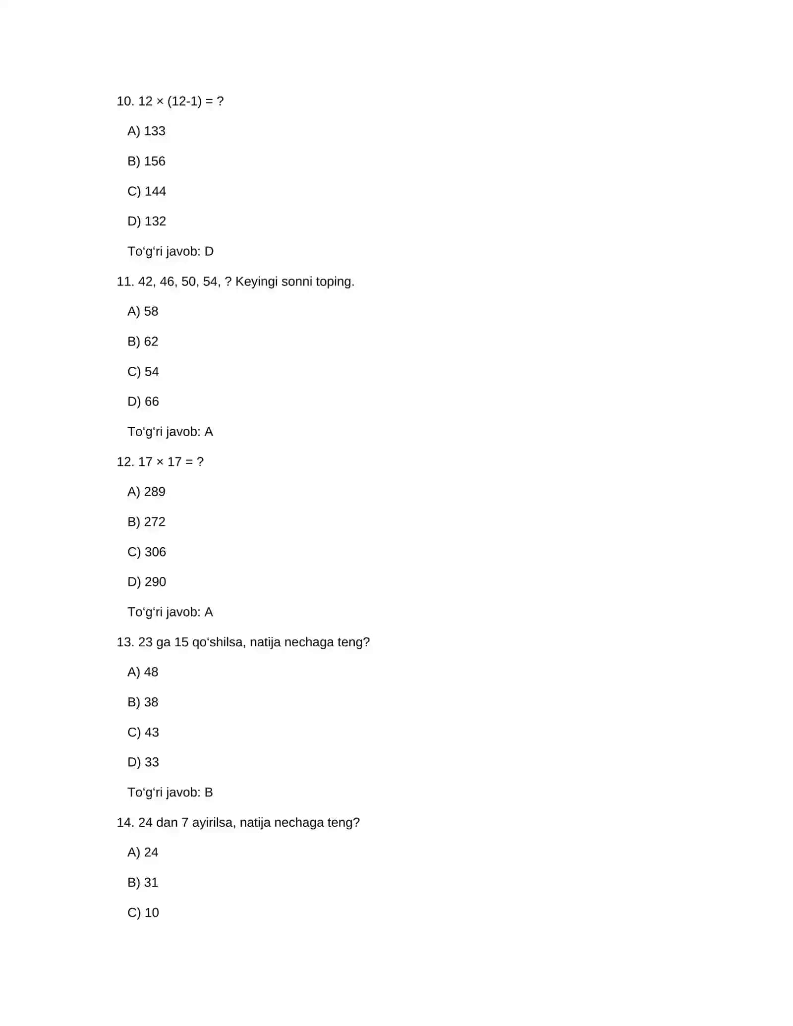 500 ta IQ TEST SAVOLLARI VA JAVOBLARI 3