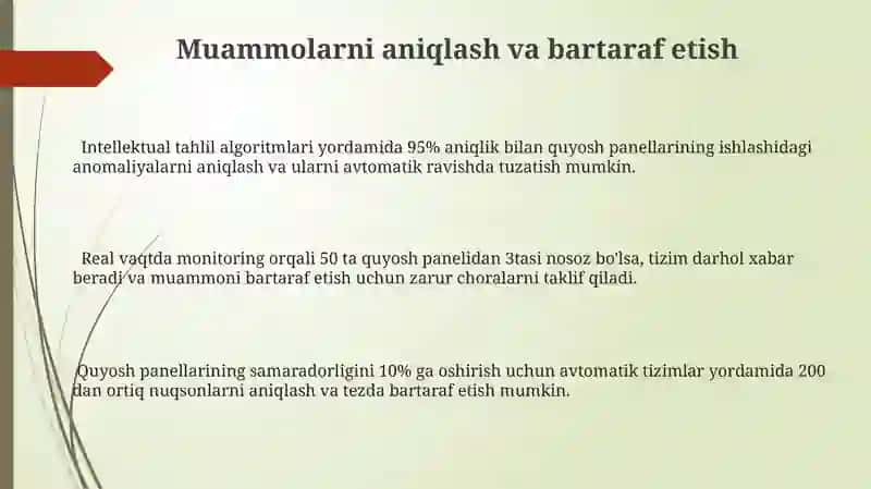 Quyosh panellarini samarali boshqarish usullari va avtomatlashtirish 3