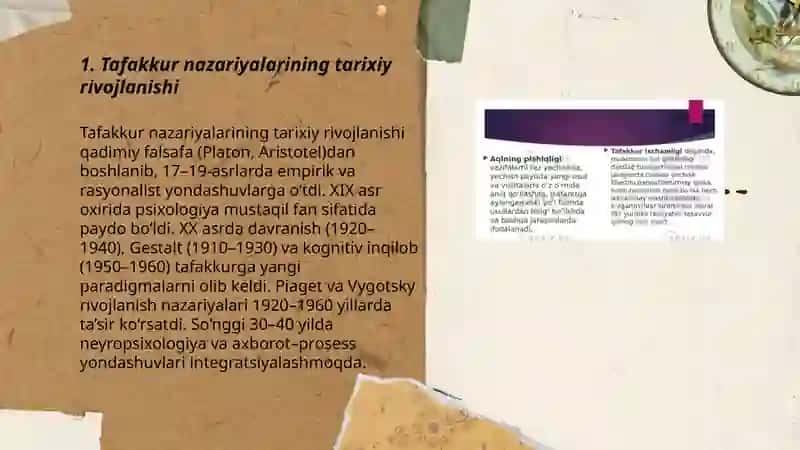 Tafakkur borasidagi psixologik nazariyalar 3