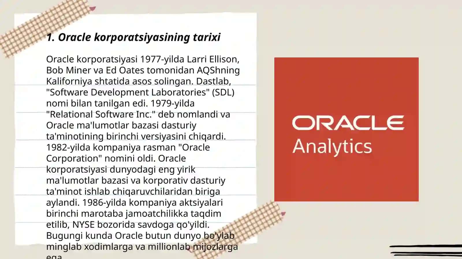 Oracle korporatsiyasining tarixi 3