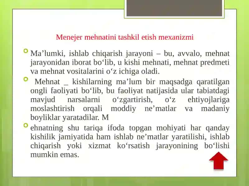 MENEJMENTTIZIMIDA MENEJERLAR FAOLIYATINI TASHKILETISH 3