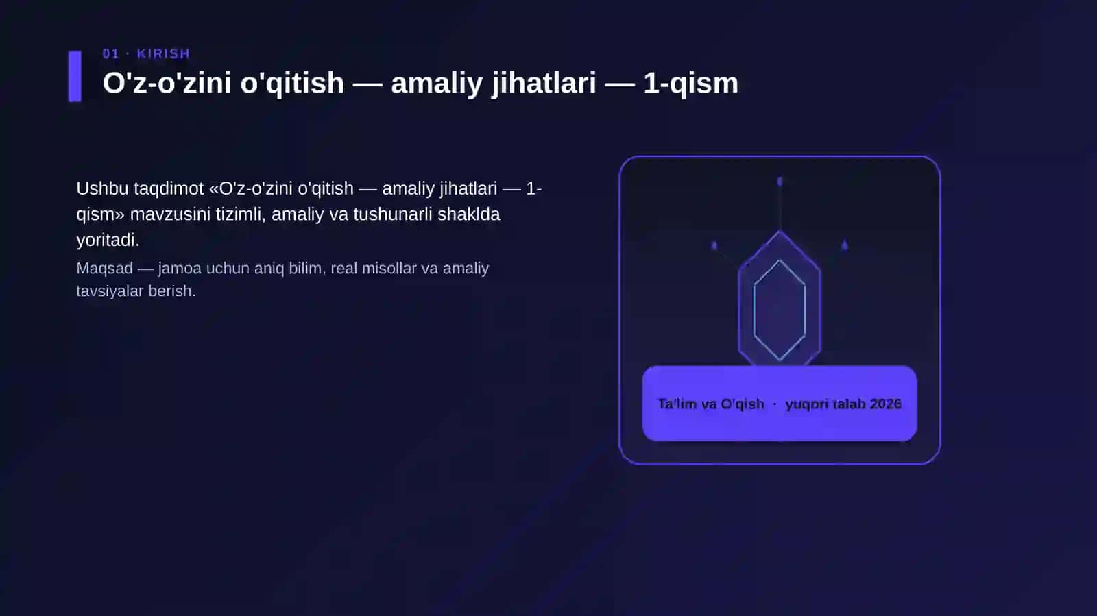 O'z-o'zini o'qitish — amaliy jihatlari — 1-qism 3