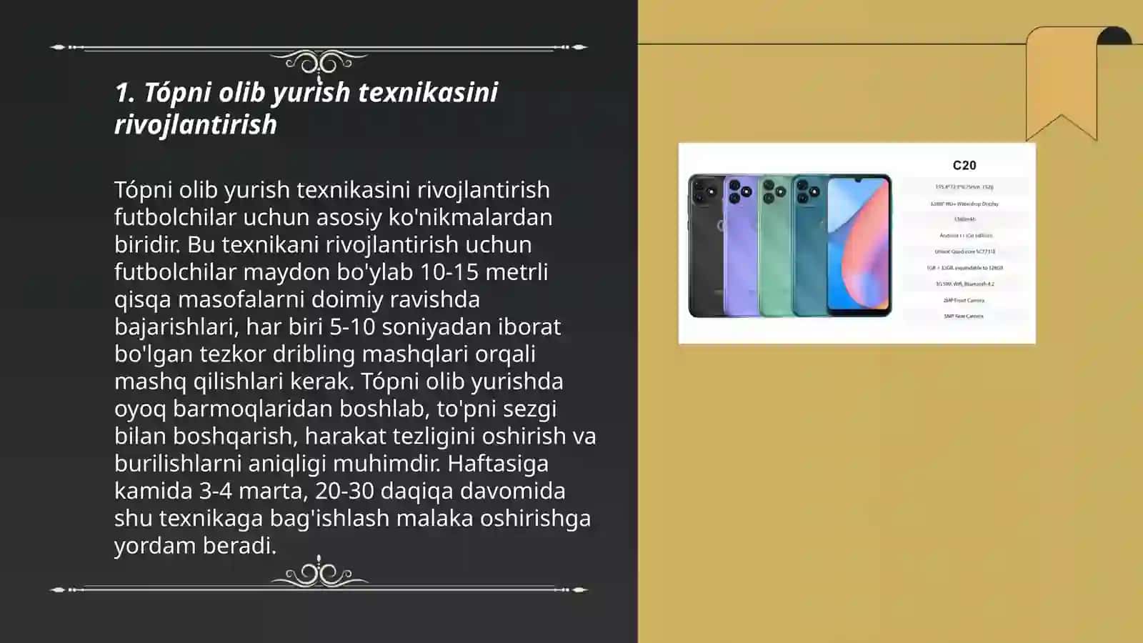 Tópni olib yurish texnikasiga òrgatish 3