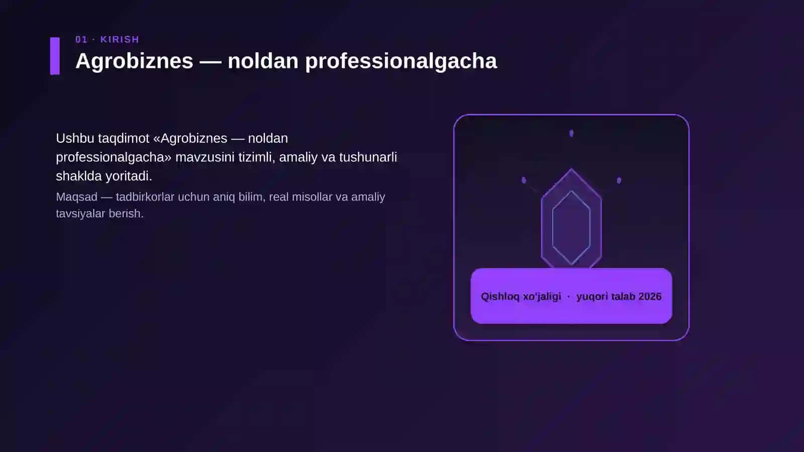 Agrobiznes — noldan professionalgacha 3