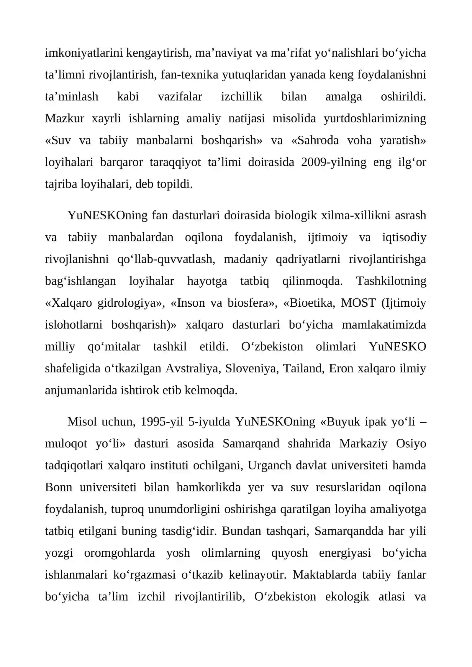 O'ZBEKISTON VA YUNESKO HAMKORLIGI 3