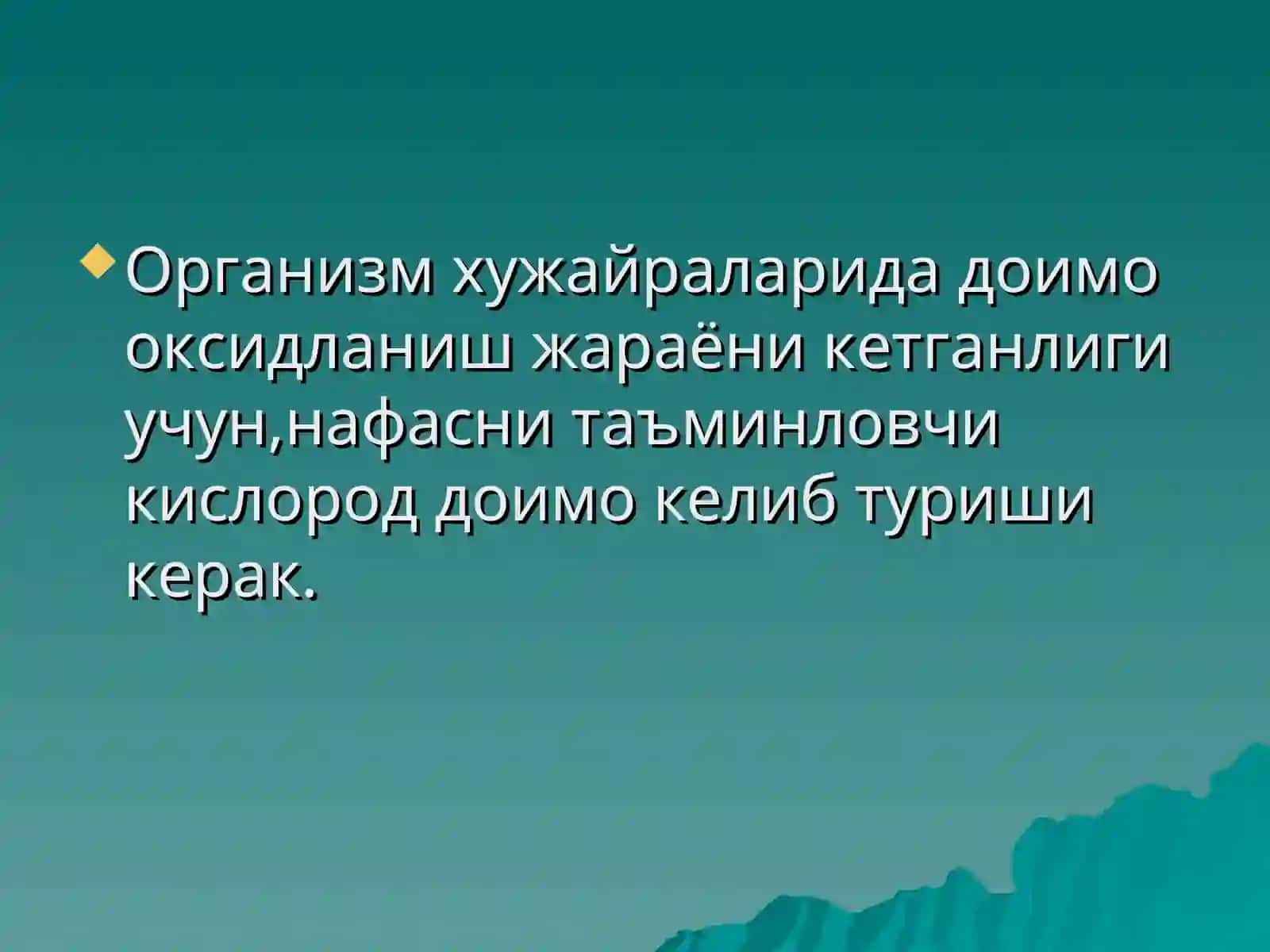 Nafas tizimi fiziologiyasi 3