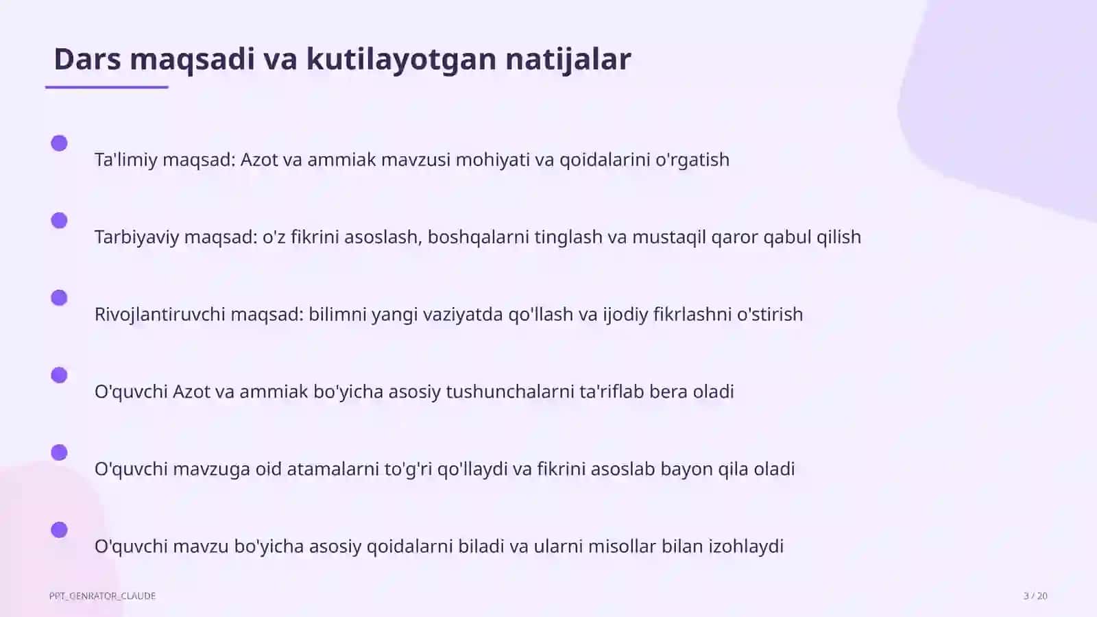 Azot va ammiak (9-sinf) 3