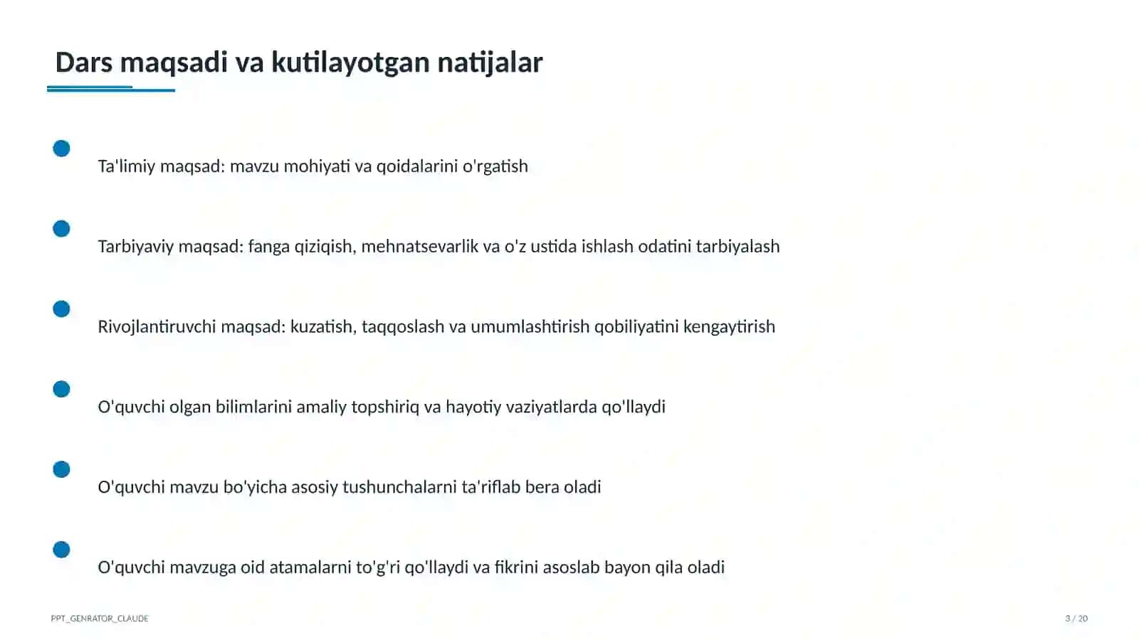 Huquq va iqtisodiyot asoslari (9–11) — o'qituvchilar uchun 3