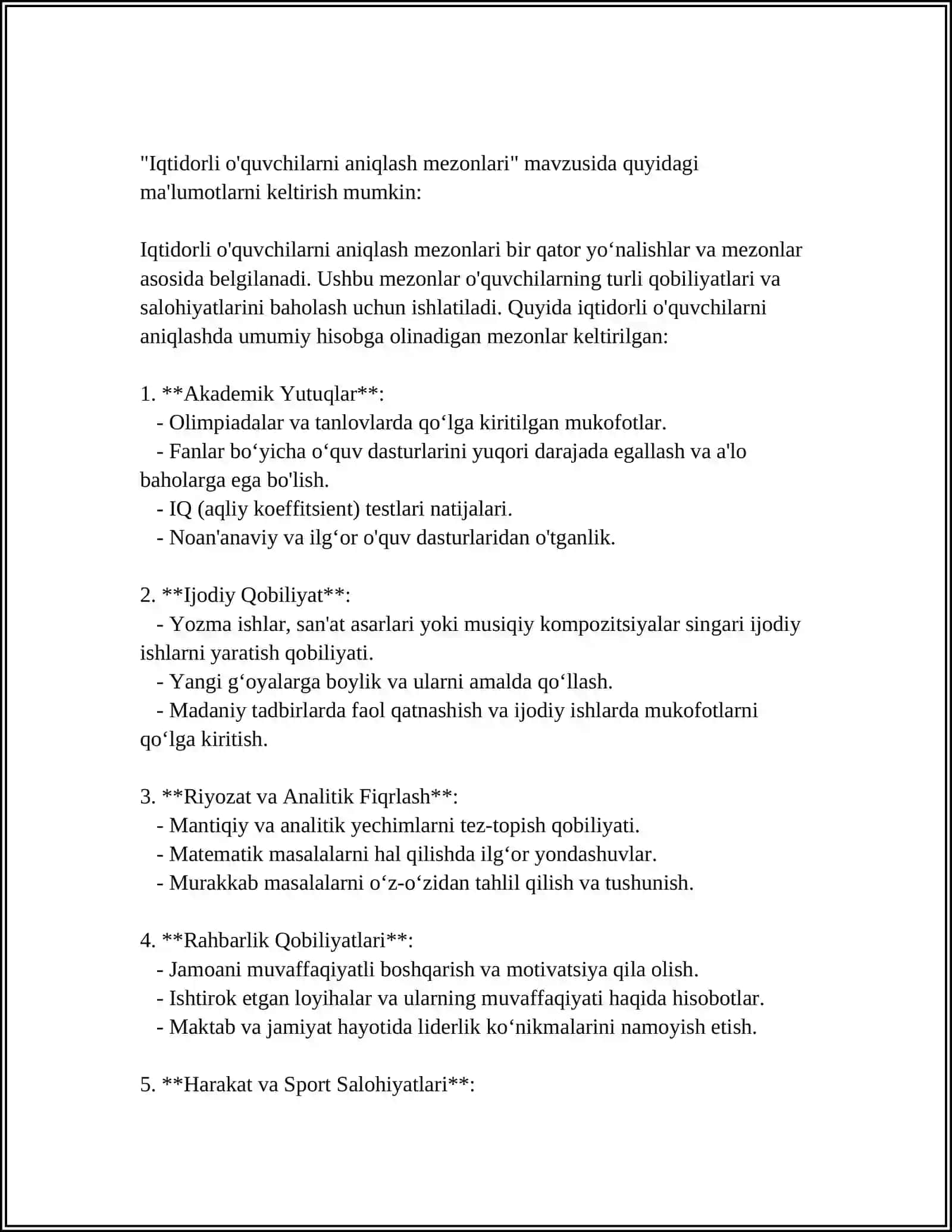 BOSHLANGʻICH SINFDA MATEMATIKADAN IQTIDORLI ŎQUVCHILAR BILAN ISHLASH 2-SINF MISOLIDA 3