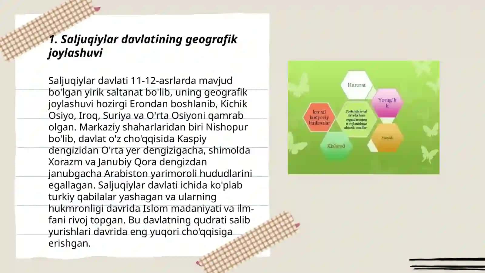 Saljuqiylar davlatining rivojlanishiga sabab bo`lgan omillar 3