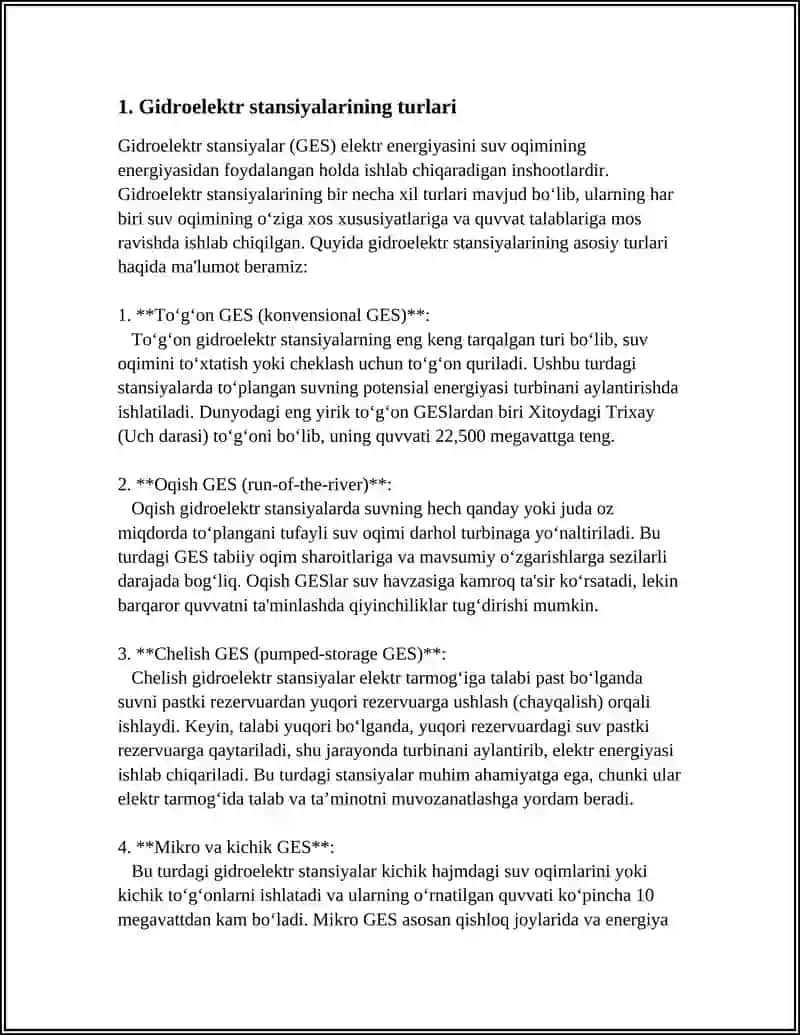 GIDROELEKTR STANSIYALARI 3