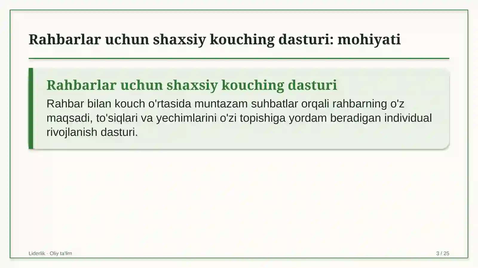 festival turizmida rahbarlar uchun shaxsiy kouching dasturi 9724 3
