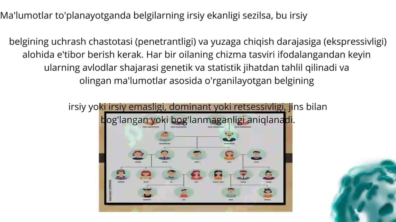 Antropogenetika usullari. Shajara usuli 3