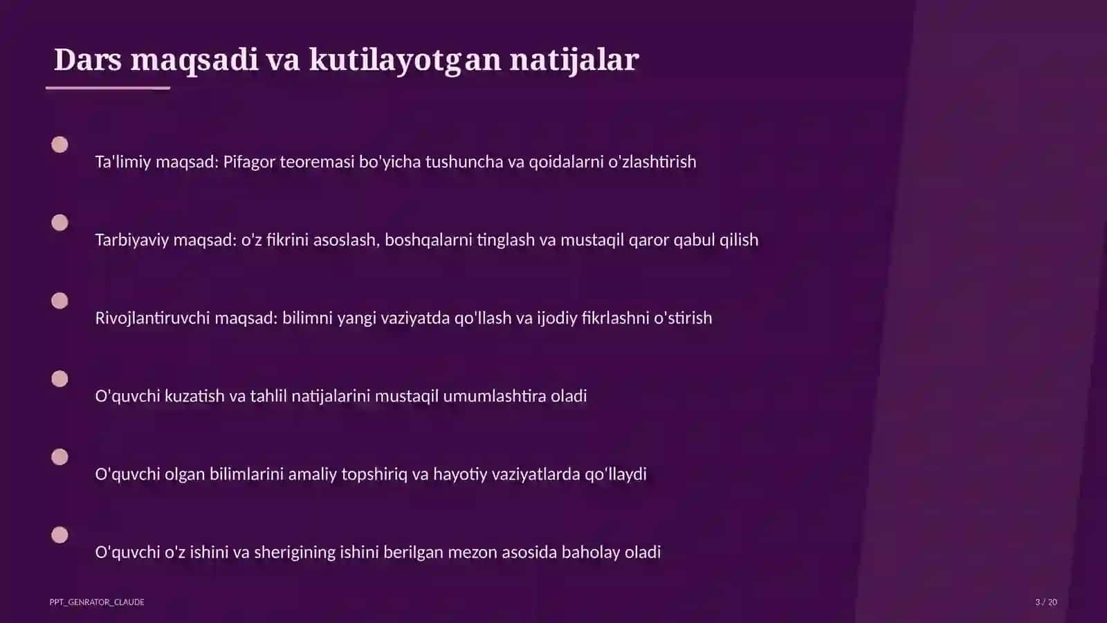 Pifagor teoremasi (8-sinf) 3