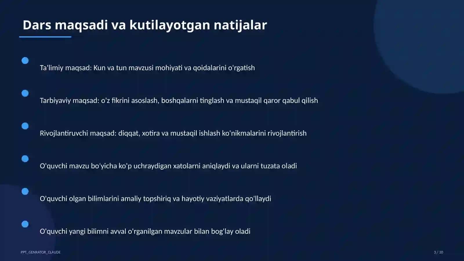 Kun va tun (1-sinf) 3