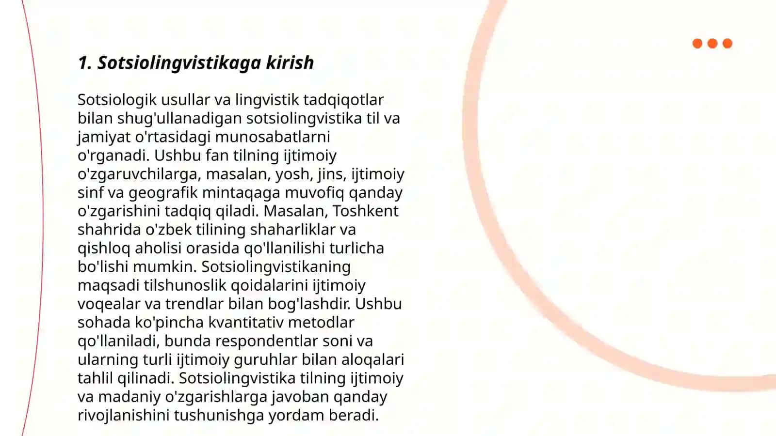 Sotsiolingvistikaning predmeti , maqsadi va vazifalari 3