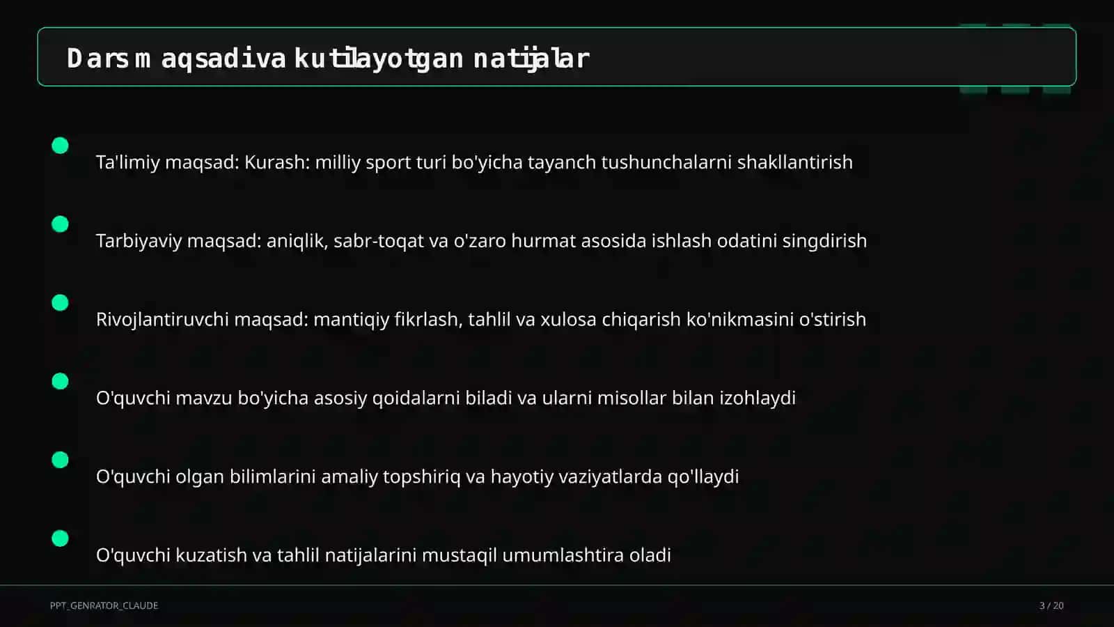 Kurash: milliy sport turi (7-sinf) 3