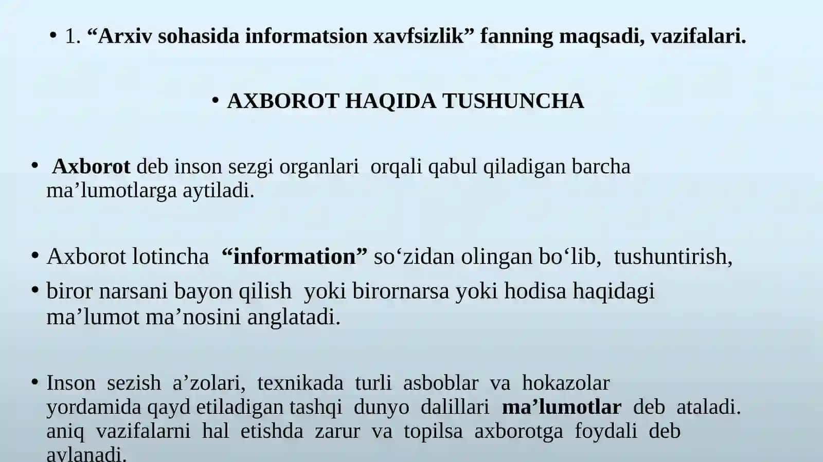 Arxiv sohasida Informatsion havfsizlik 3