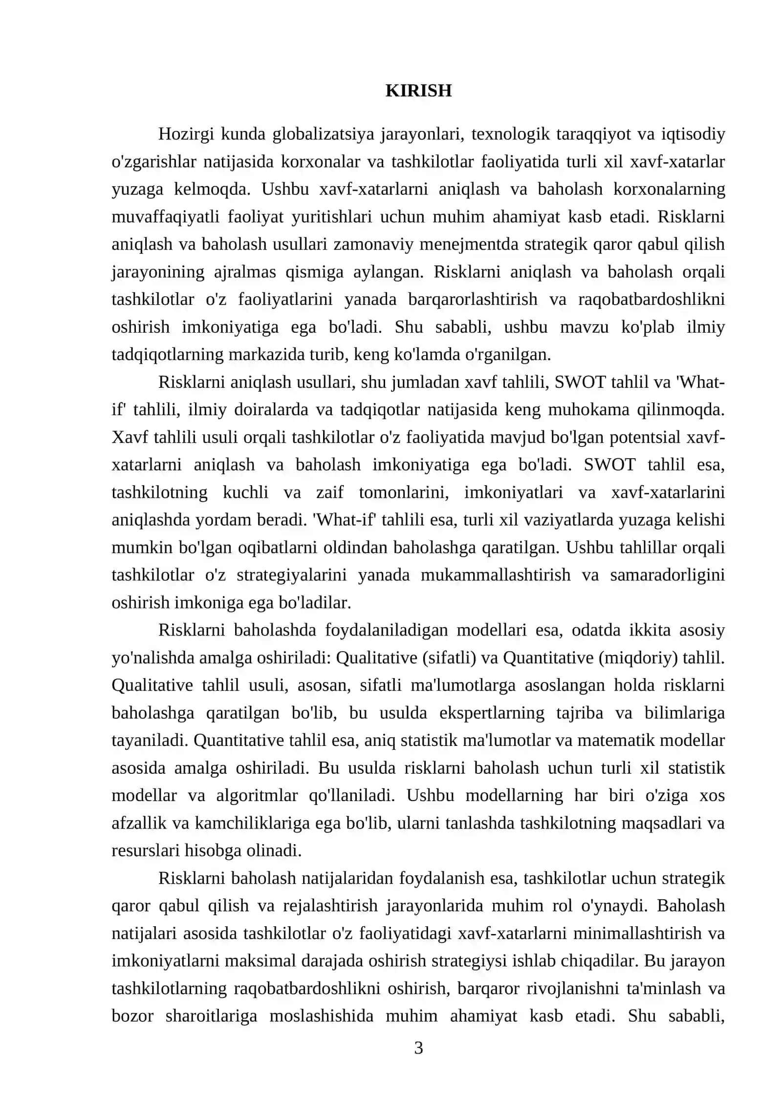 Risklarni aniqlash va baholash usullari 3