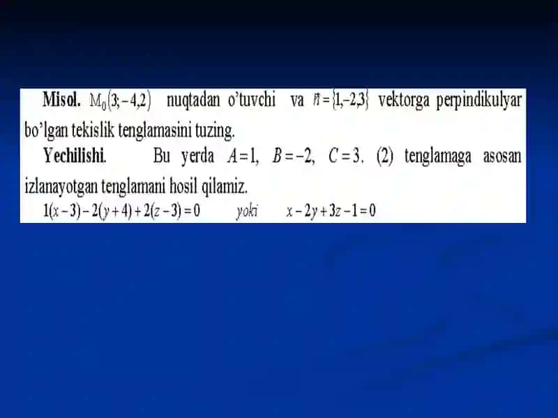 Fazoda tekislik 3