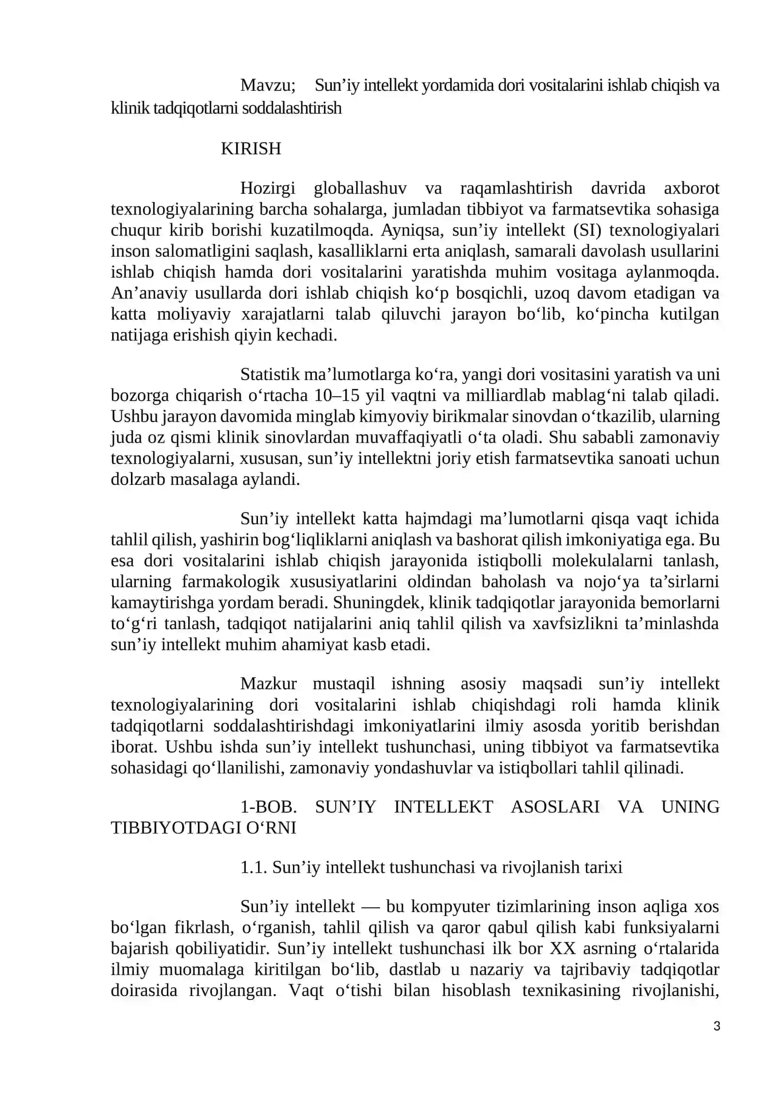 Sun’iy intellekt yordamida dori vositalarini ishlab chiqish va klinik tadqiqotlarni soddalashtirish 3