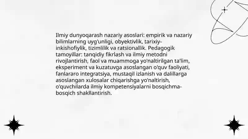 Ilmiy dunyo qarashni shakillantirish va o'quvchilarni aqliy tarbiyalash 3