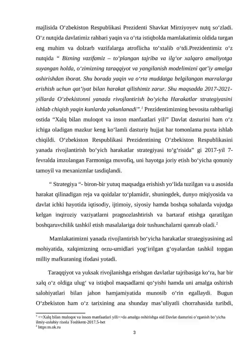 O‘zbekistonni rivojlantirish bo‘yicha “Harakatlar strategiyasi” 3