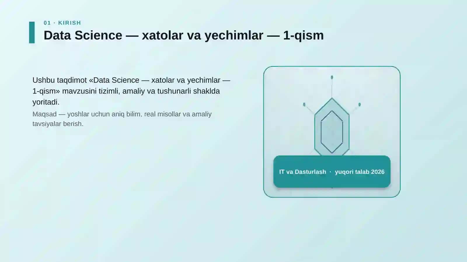 Data Science — xatolar va yechimlar — 1-qism 3