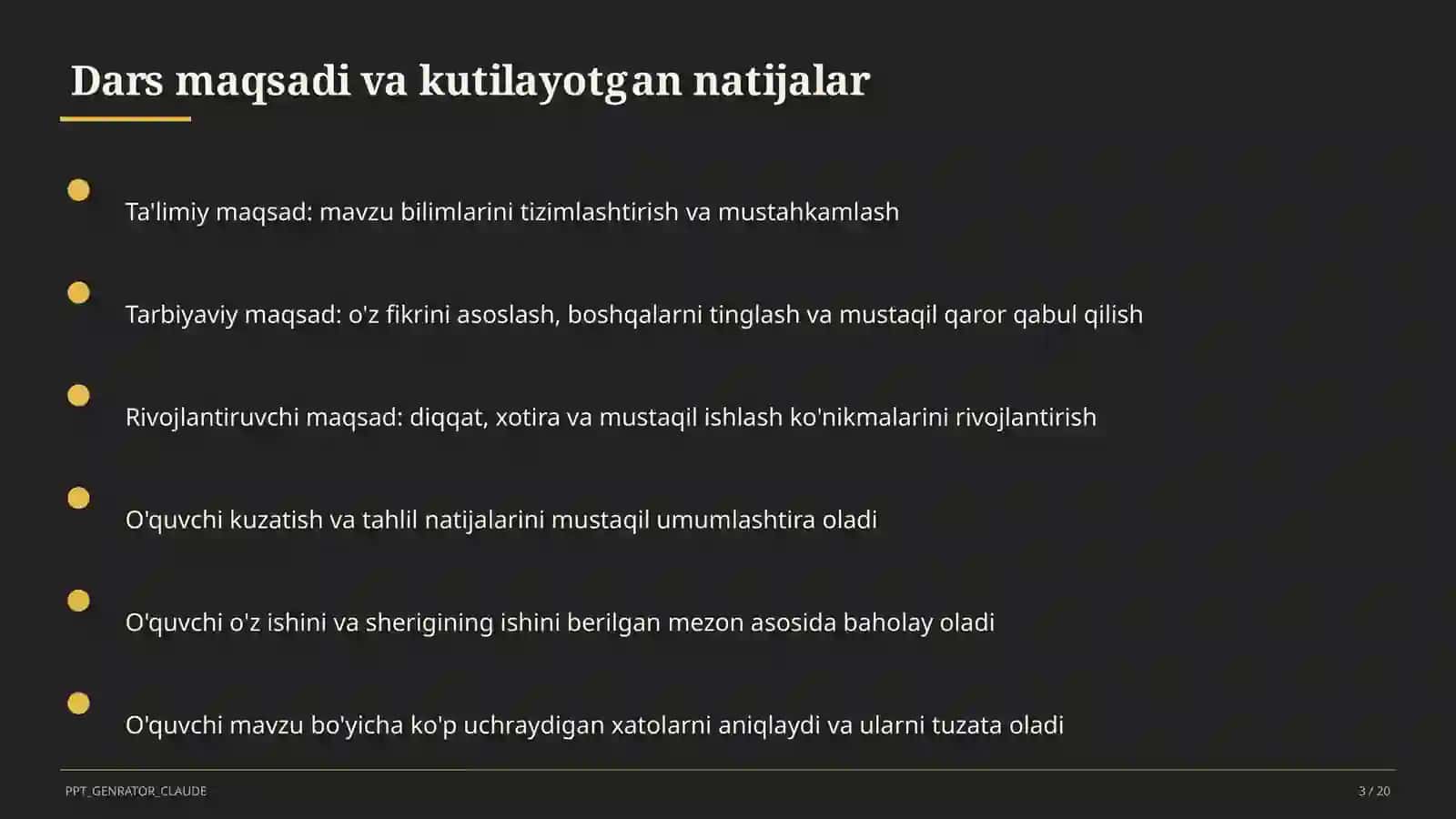 So'z yasalishi: yasama va tub so'zlar (6-sinf) Ona tili (5–11) — takrorlash darsi uchun 3