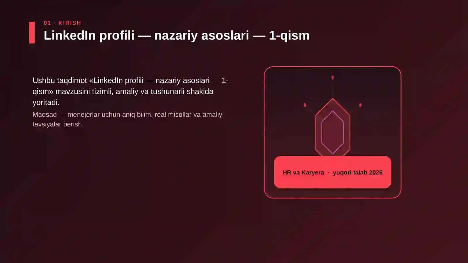 LinkedIn profili — nazariy asoslari — 1-qism 3