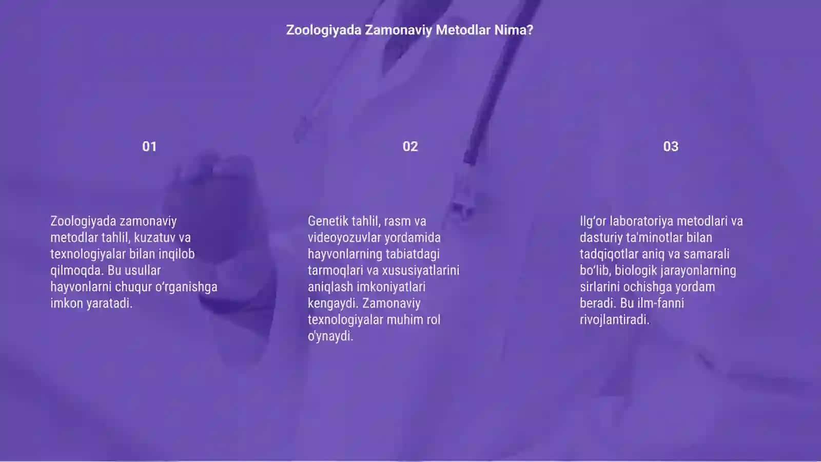 Zoologiyada zamonaviy metodlari 3