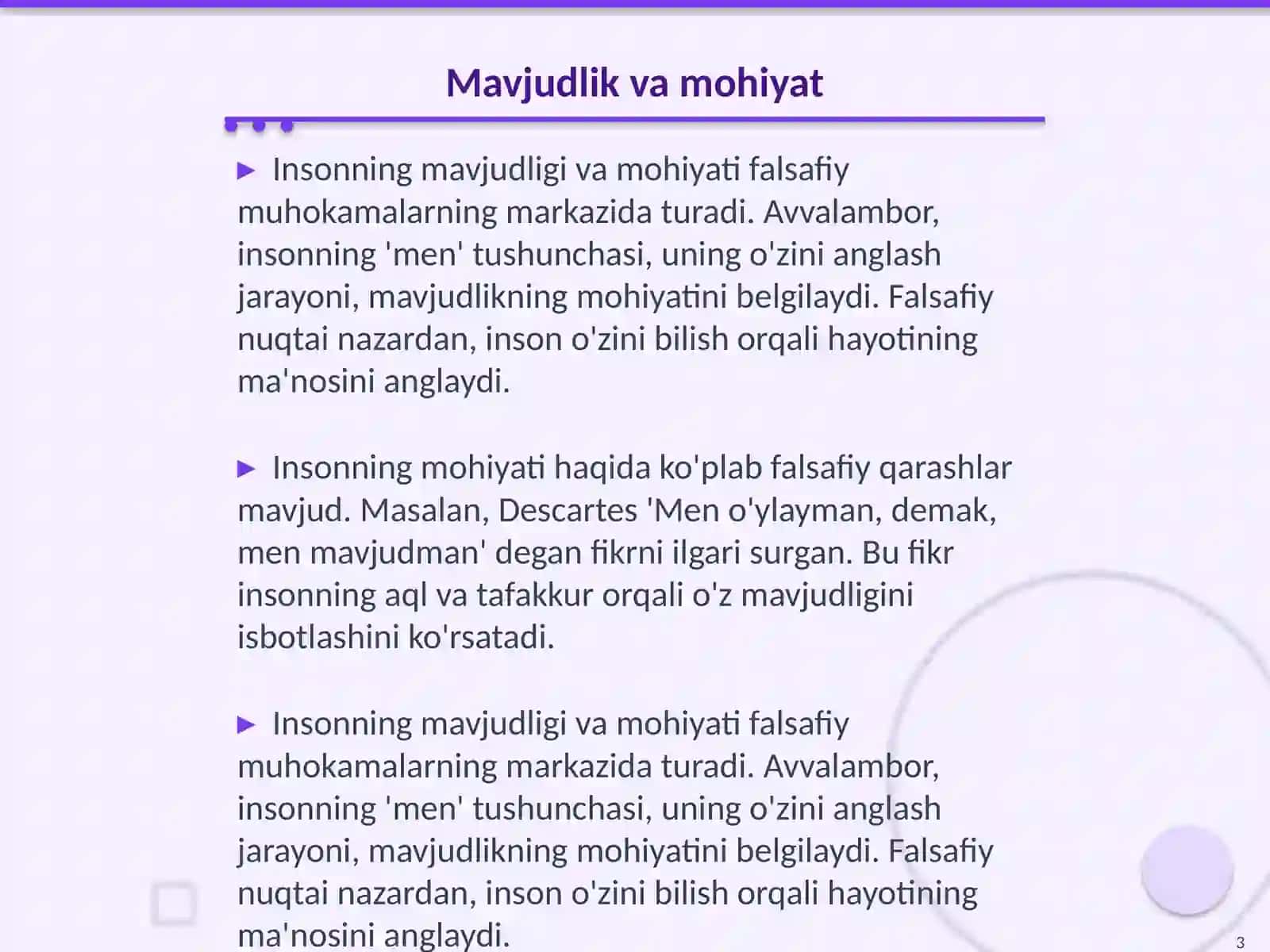 Inson falsafasi 3