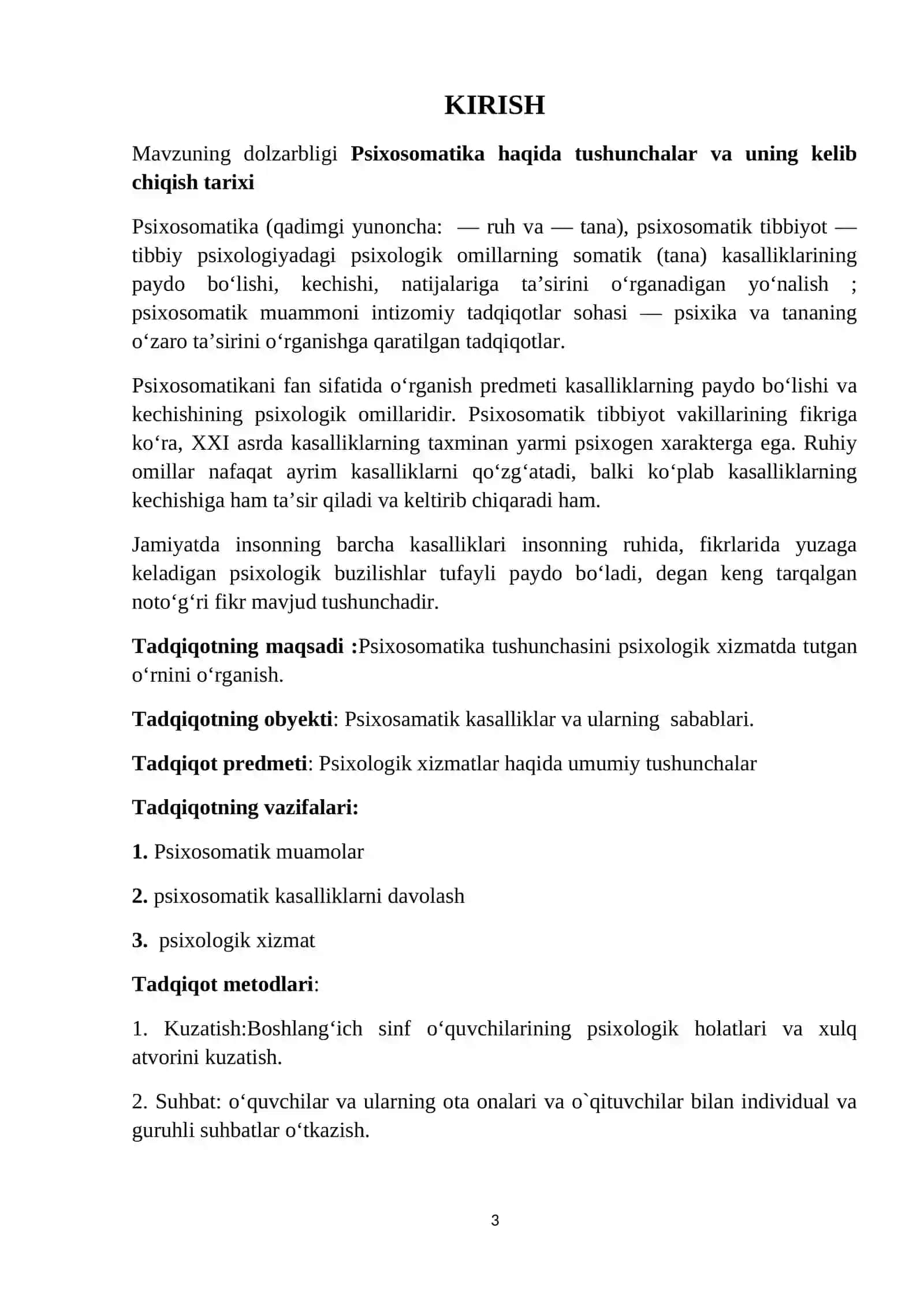 Psixomatika, psixologik xizmat 3