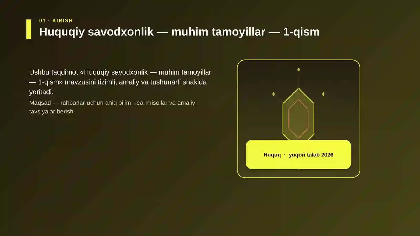 Huquqiy savodxonlik — muhim tamoyillar — 1-qism 3