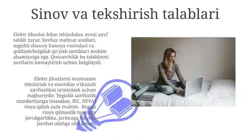 Elektr qurilmalari bilan ishlashda xavfsizlikni taʼminlashning huquqiy asoslari tahlili 3
