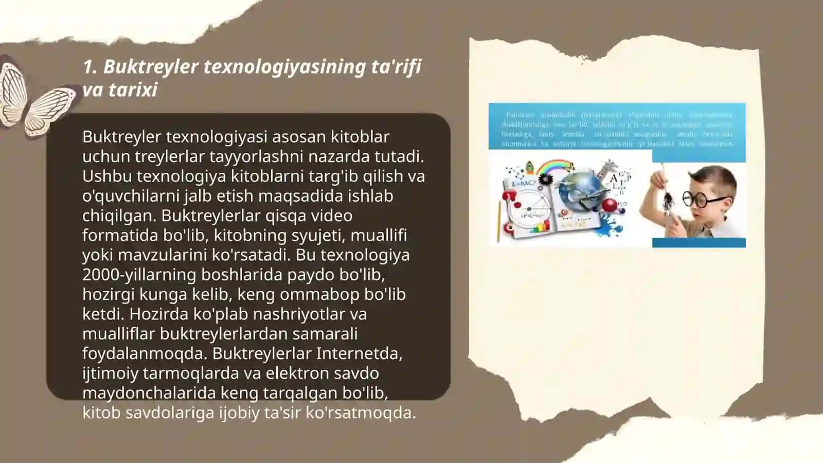 Buktreyler texnologiyasidan ta'lim jarayonida foydalanishning o'ziga xosliklari mavzusida loyiha ishi tayyorlash 3