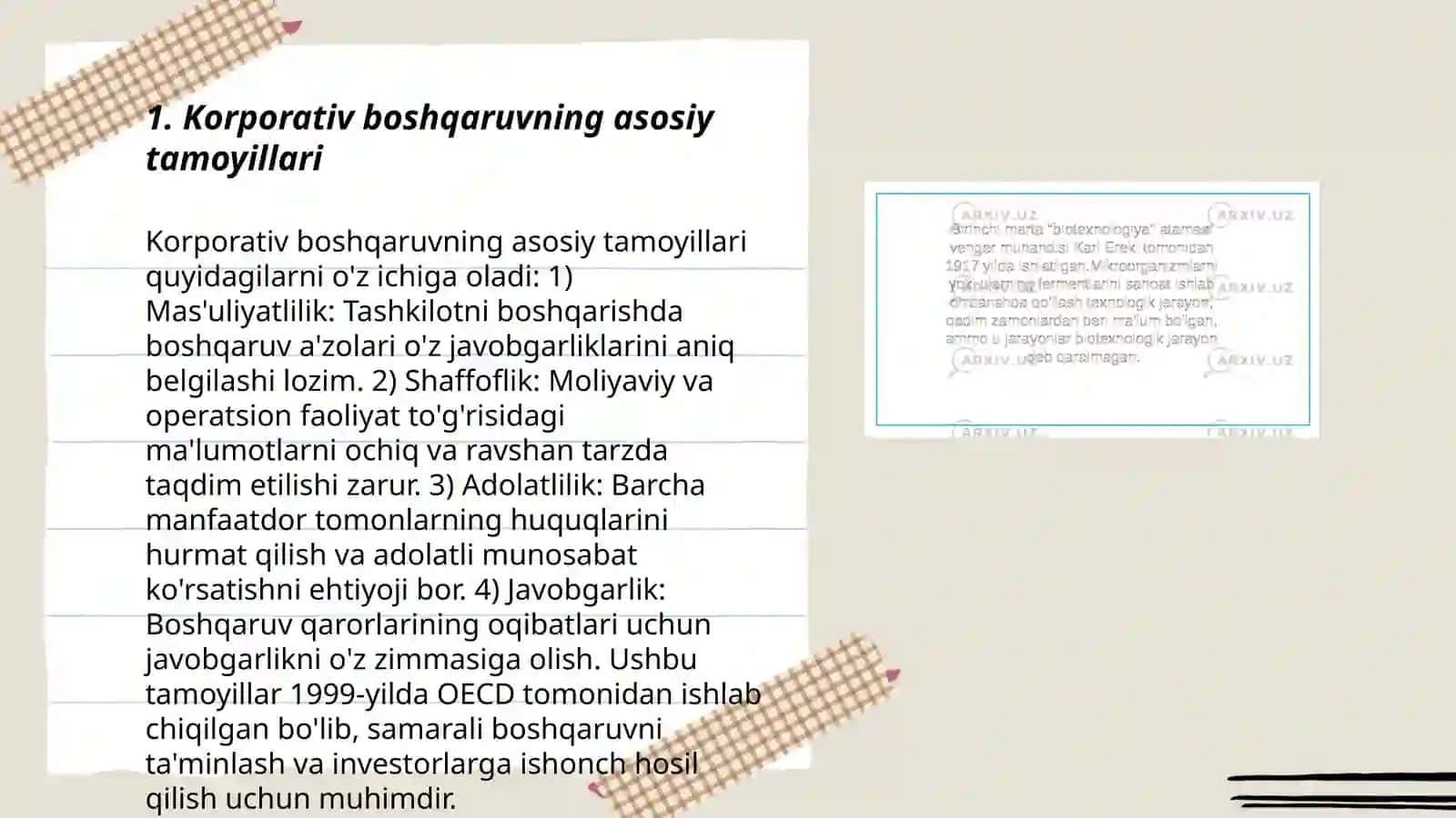 korporativ boshqaruv muomalalari va rivojlanish istiqbollari 3