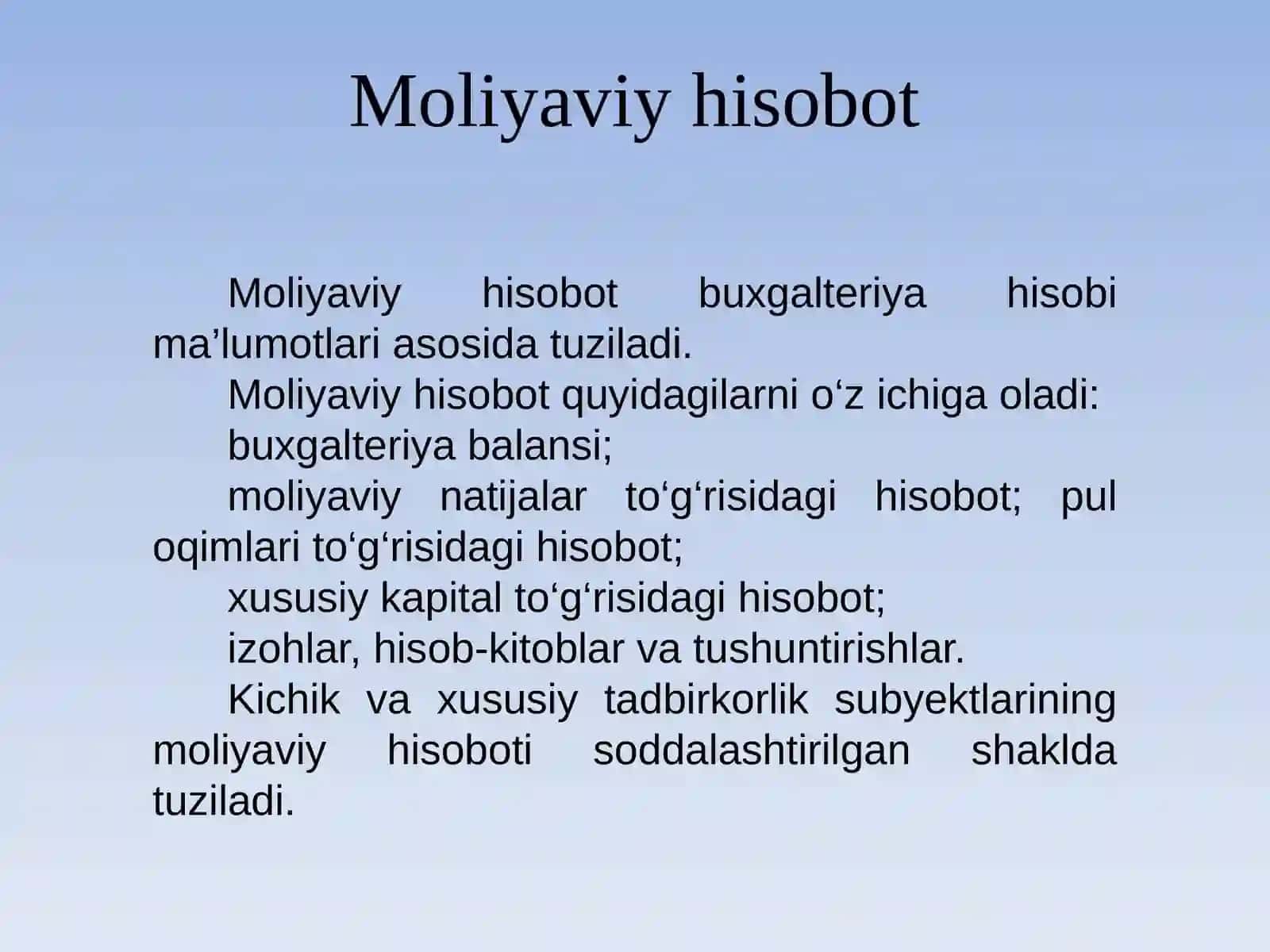 Moliyaviy Hisobotlar 3