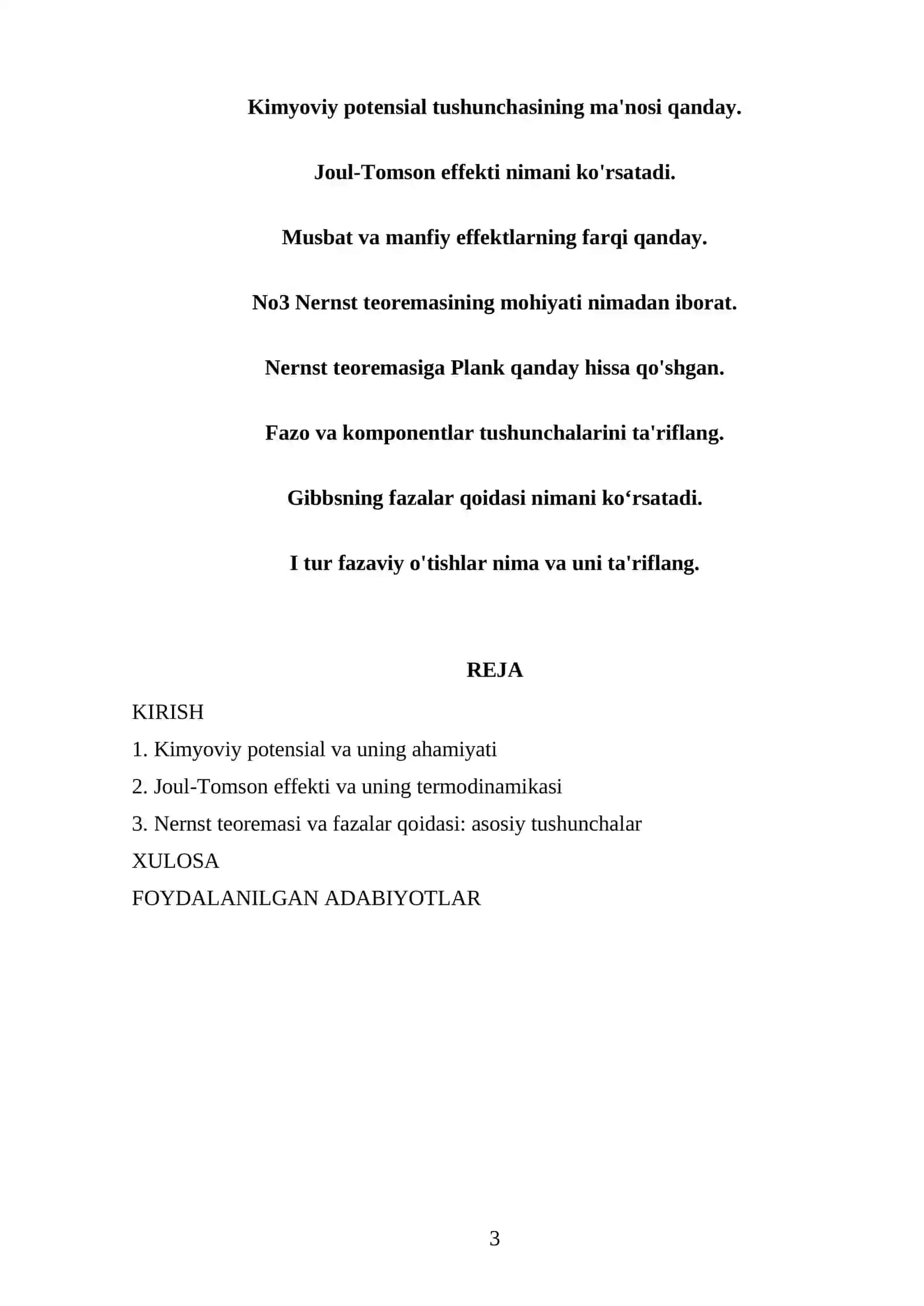 Kimyoviy potensial tushunchasining ma'nosi qanday 3