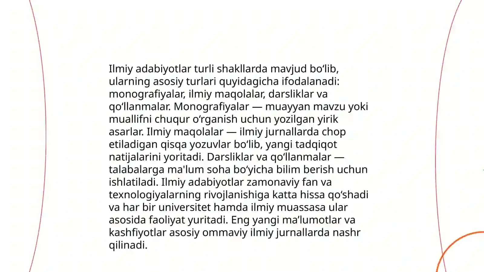 Ilmiy adabiyotlarni o'qish va manbalardan foydalanish 3