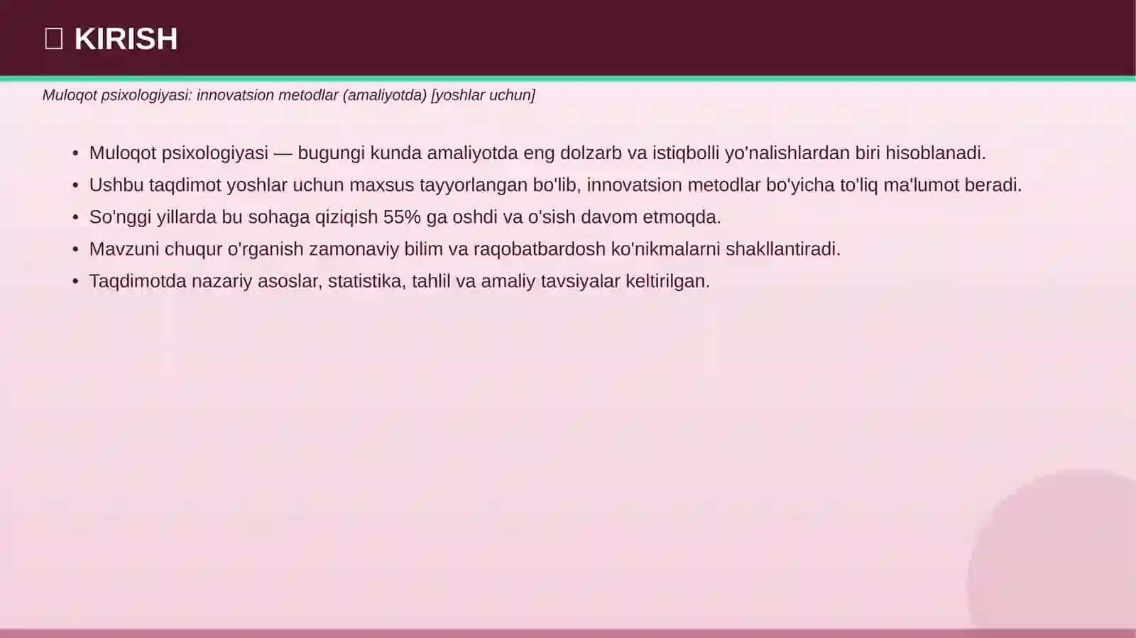 Muloqot Psixologiyasi Innovatsion Metodlar 3