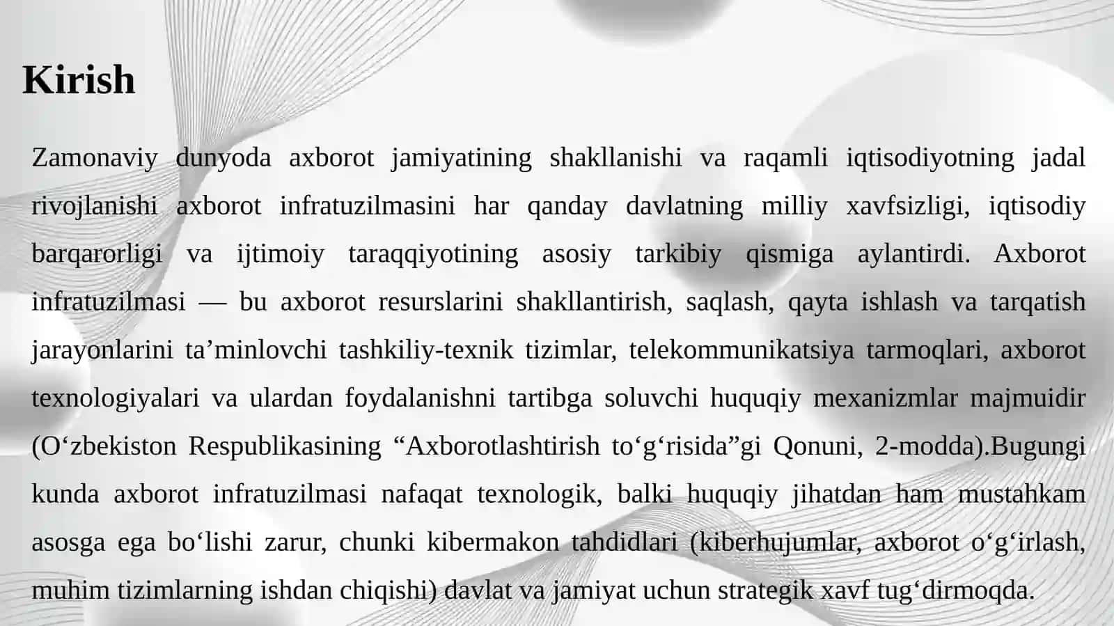 Axborot infratuzilmasining huquqiy asoslari 3