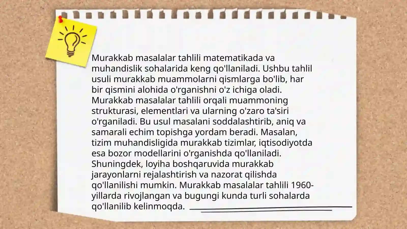 Murakkab Masalar Tahlili 3