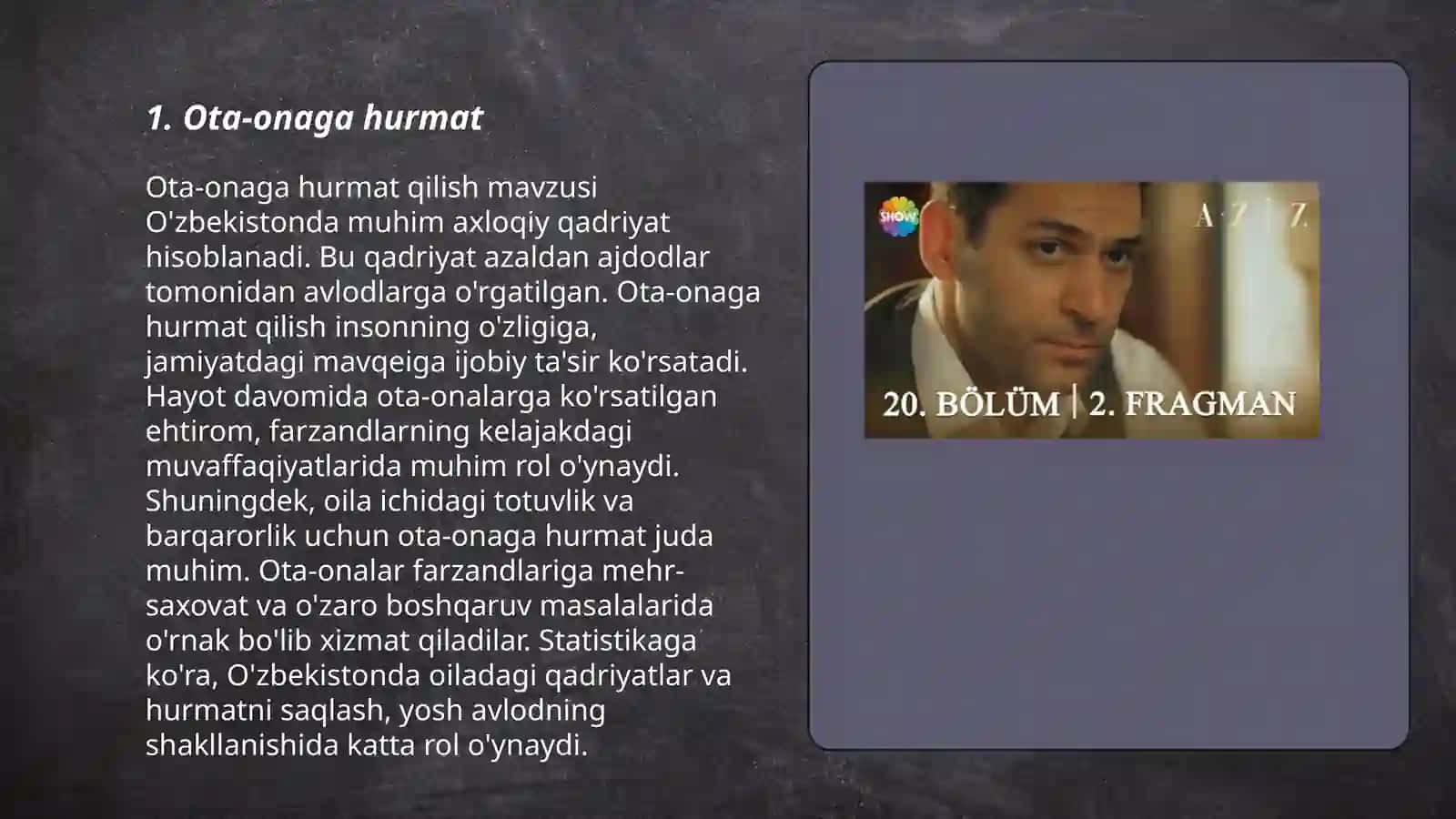 Buyuklarni aziz qilgan bilim 3