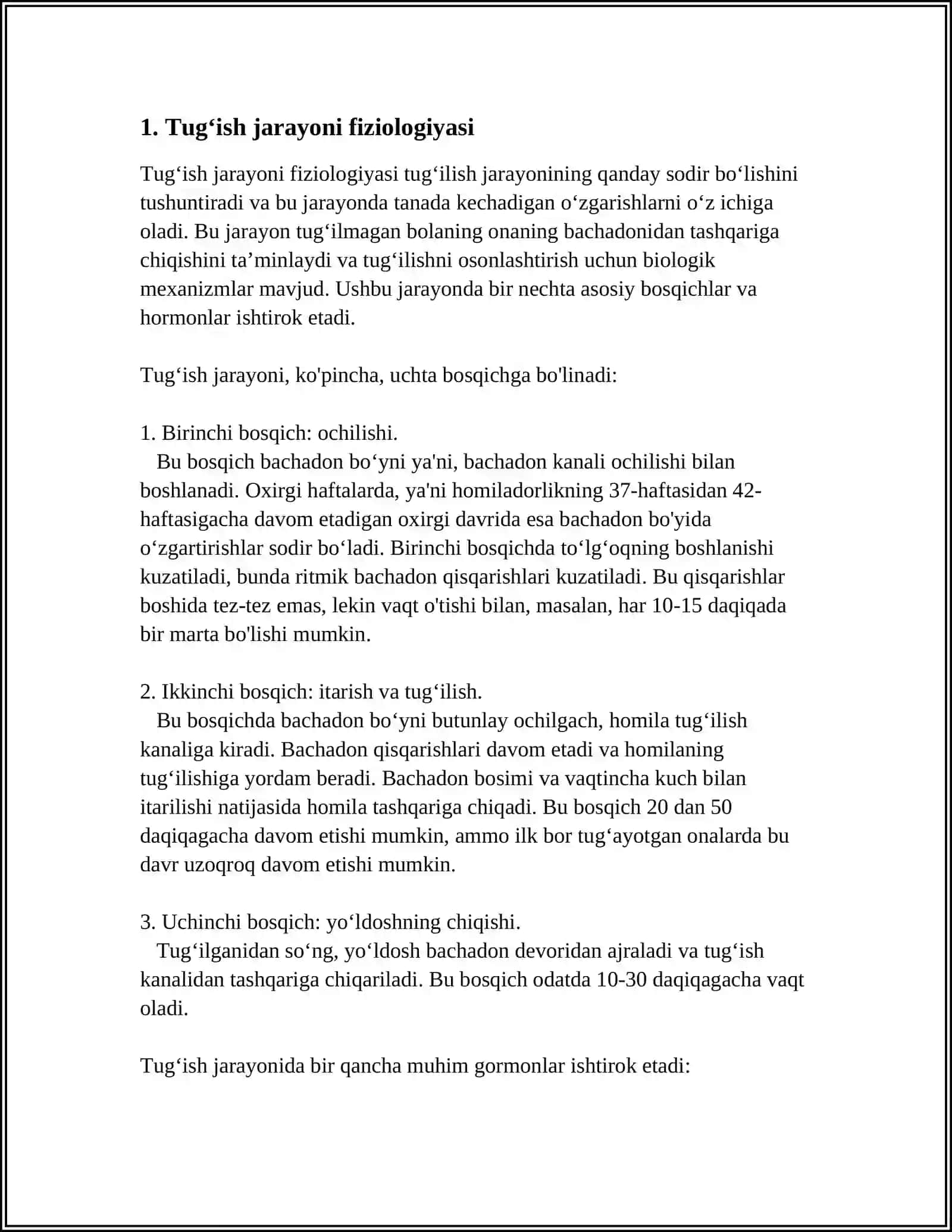 TUĞISH VA TUĞISHDAN KEYINGI DAVR FIZIOLOGIYASI ELEMENTLARI 3
