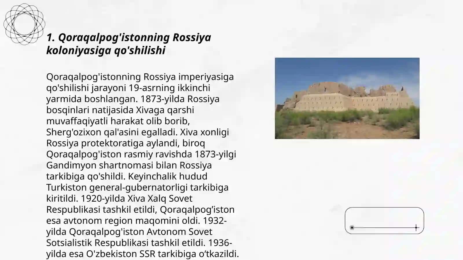 Qoraqalpog'iston chor Rossiyaning mustamlakachiligi davrida 3
