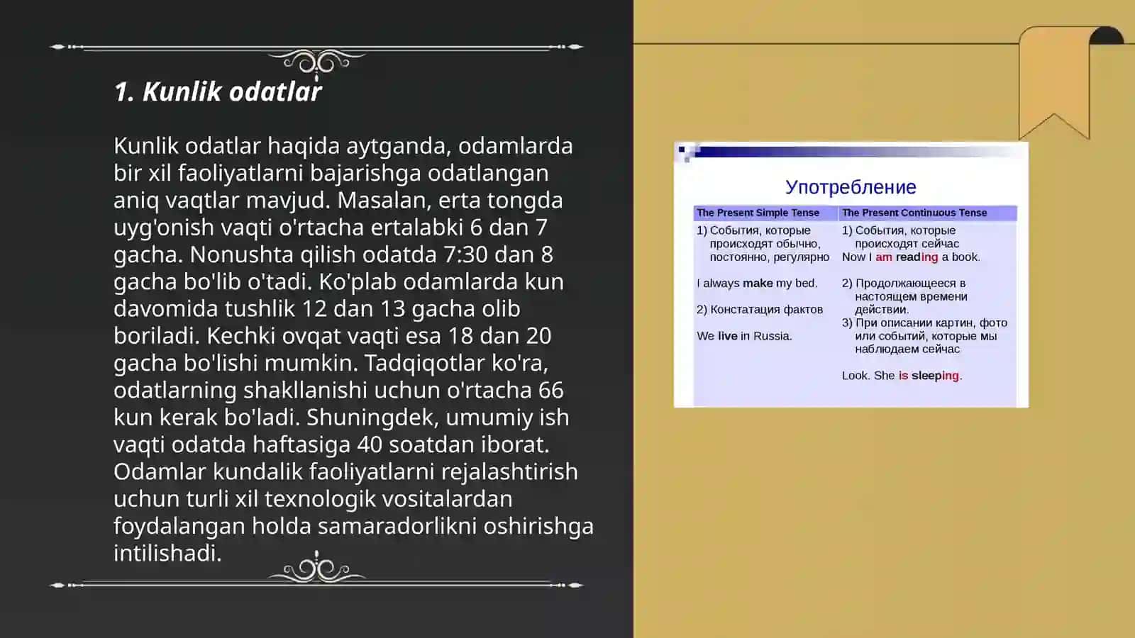 Kunlik odatlar 3