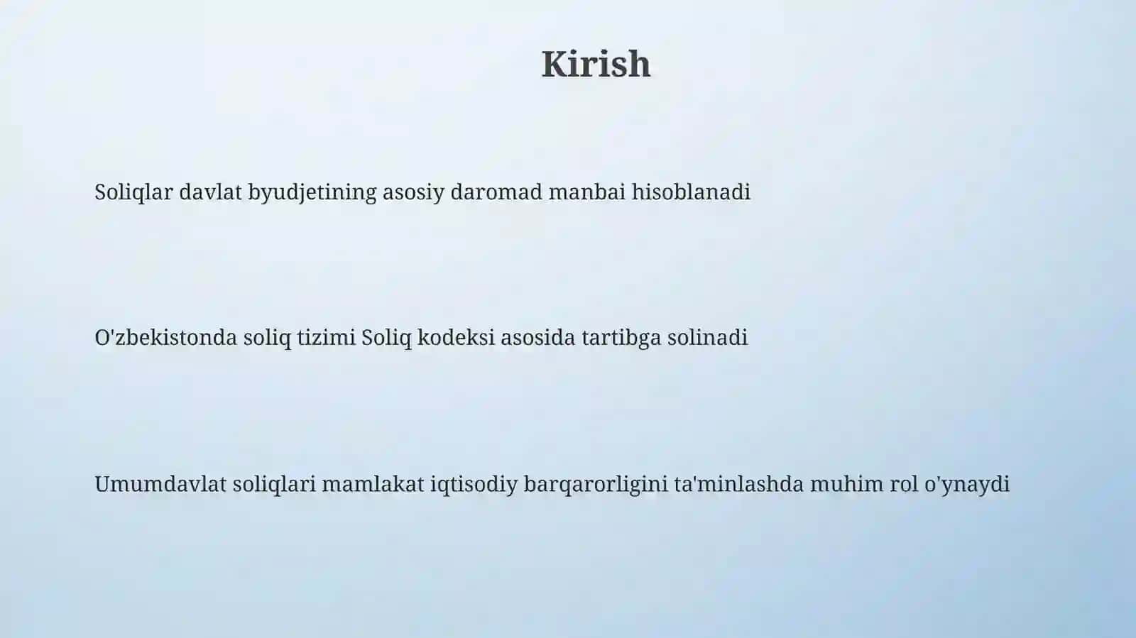 O'zbekiston Respublikasida Umumiy Davlat Soliqlari 3