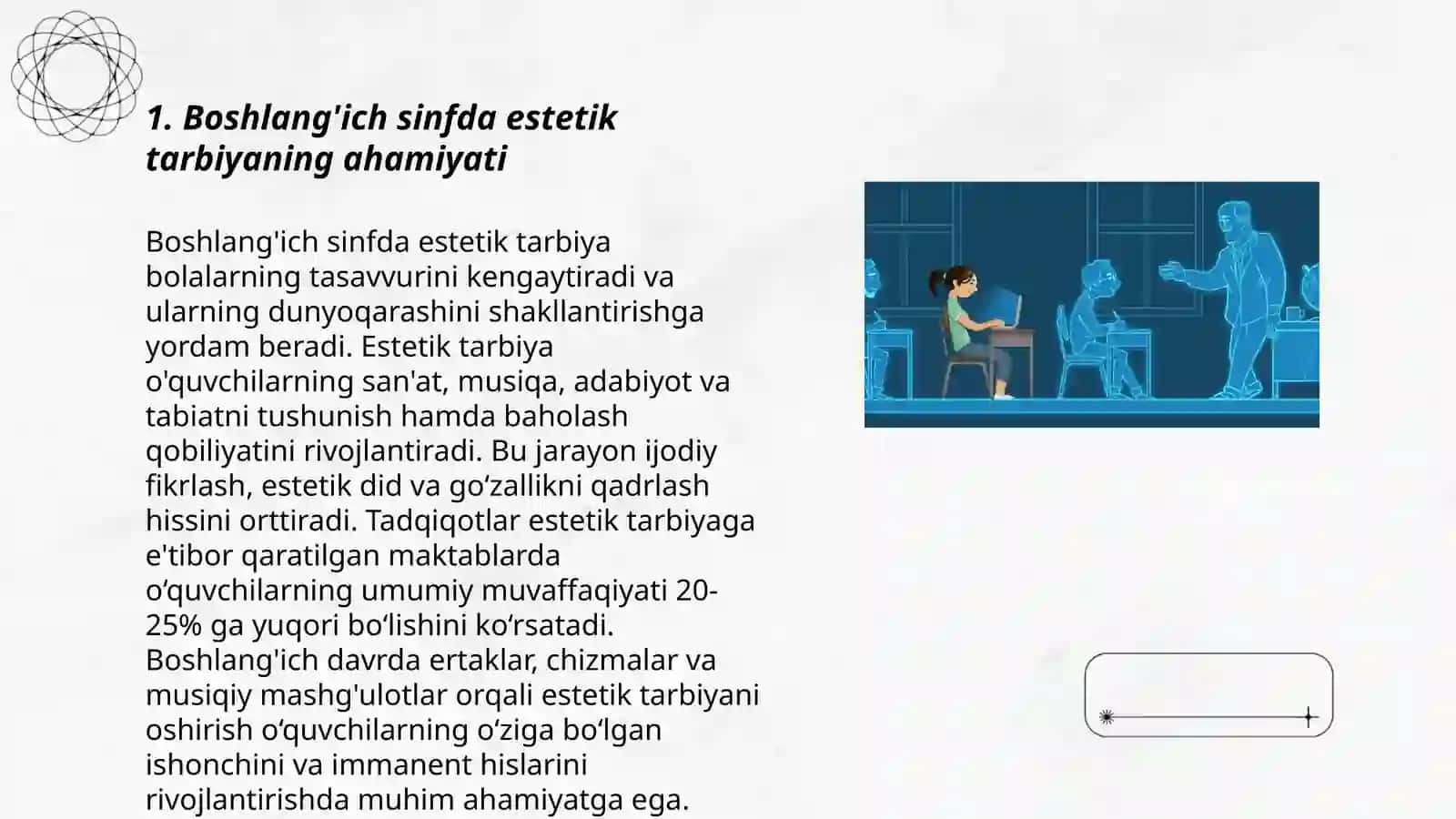 Art -pedagogik texnologiyalar vositasida boshlangʻich sinf oʻquvchilarini estetik tarbiyalash 3