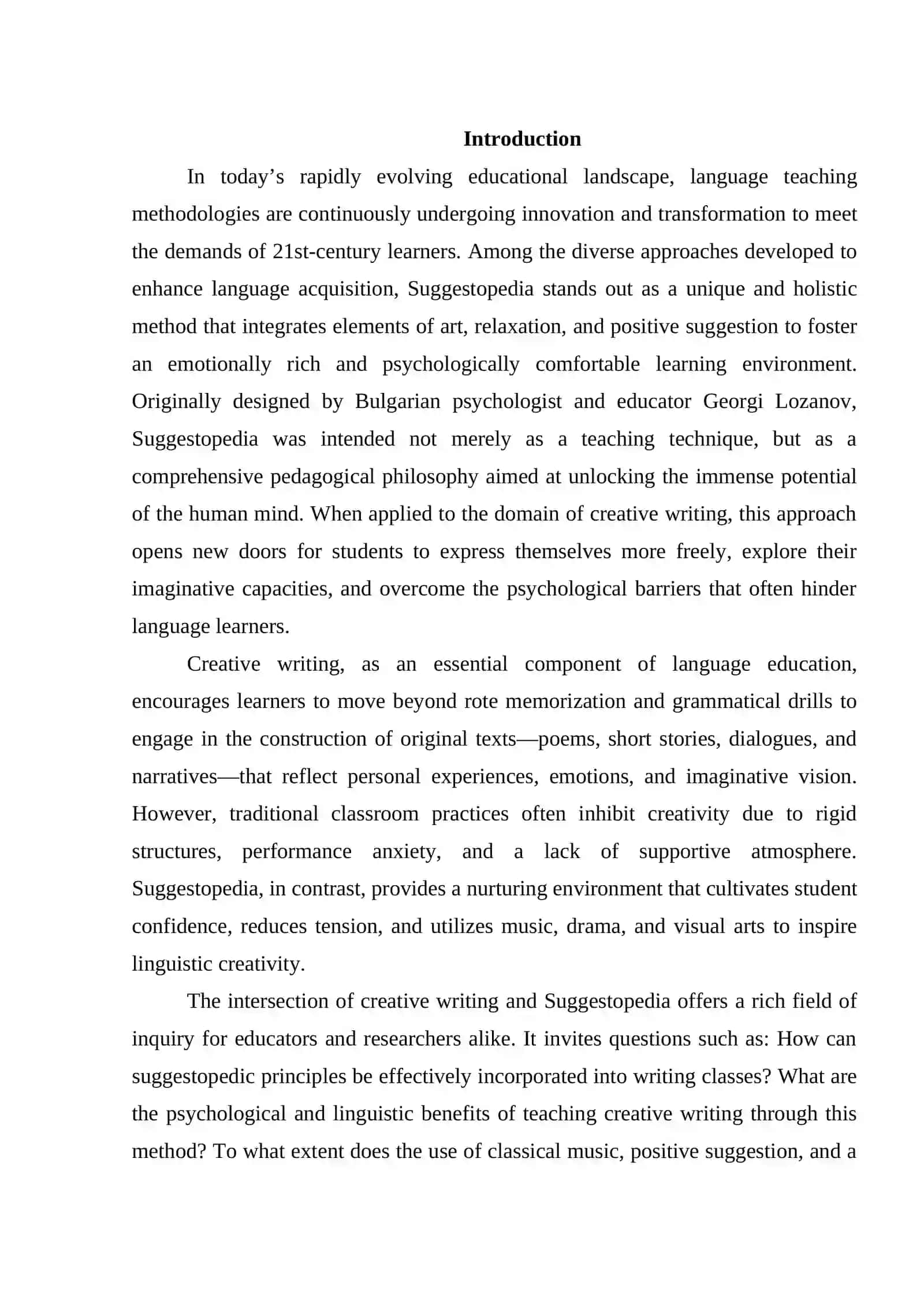 Creative writing through suggestopedia 3